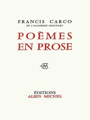 cover image of Poèmes en prose